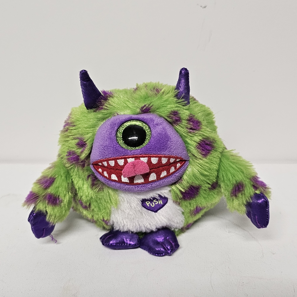 Ty Monstaz Cyclops Monster Plush Toy – Green & Purple – Non-Working